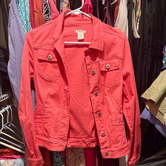 GAP Women's Vibrant Pink Jean Jacket - Picture 1 of 4